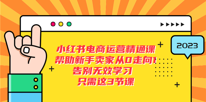 小红书电商·运营精通课，帮助新手卖家从0走向1 告别无效学习（7节视频课）-科景笔记