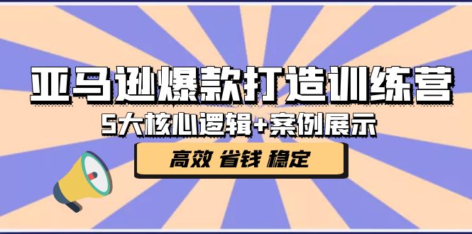 亚马逊爆款打造训练营：5大核心逻辑+案例展示 打造爆款链接 高效 省钱 稳定-科景笔记