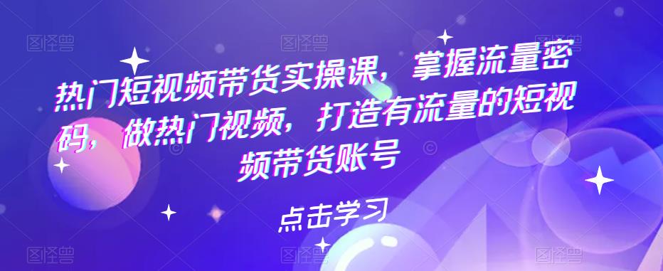 热门短视频带货实战 掌握流量密码 做热门视频 打造有流量的短视频带货账号-科景笔记