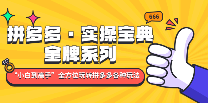 拼多多·实操宝典：金牌系列“小白到高手”带你全方位玩转拼多多各种玩法-科景笔记