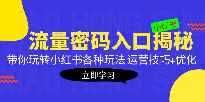 小红书流量密码入口揭秘：带你玩转小红书各种玩法 运营技巧+优化！-科景笔记