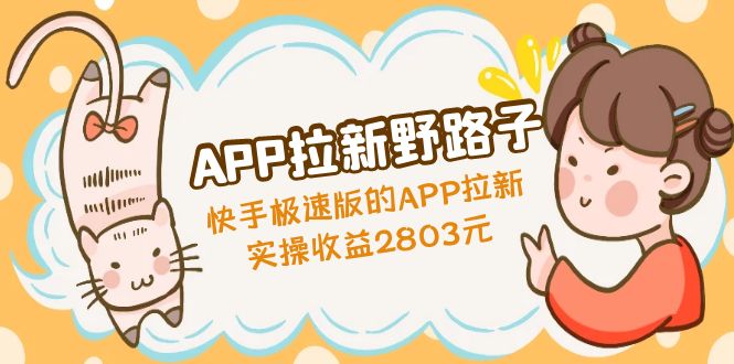 APP拉新野路子：快手极速版的APP拉新赚，实操收益2803元-科景笔记