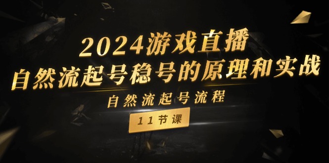 2024游戏直播-自然流起号稳号的原理和实战，自然流起号流程（11节）-科景笔记