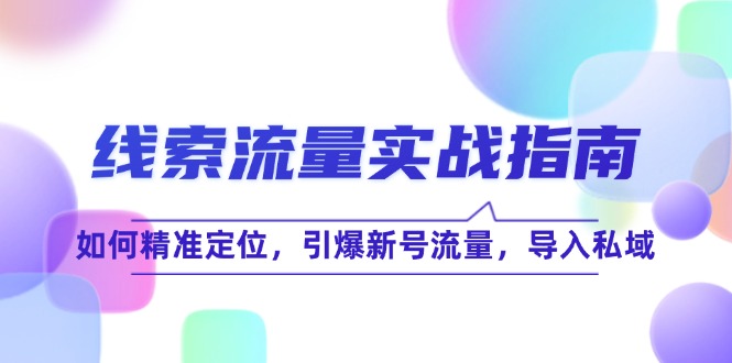 线 索 流 量-实战指南：如何精准定位，引爆新号流量，导入私域-科景笔记