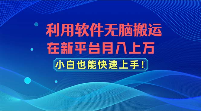 利用软件无脑搬运，在新平台月入上万，小白也能快速上手-科景笔记