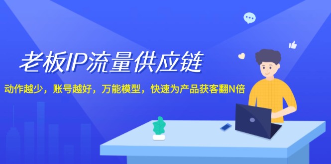 老板 IP流量 供应链，动作越少，账号越好，万能模型，快速为产品获客翻N倍-科景笔记