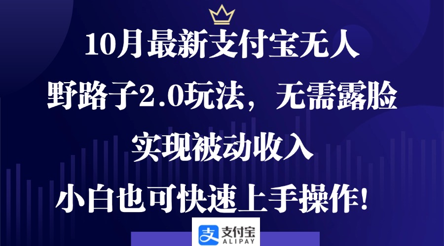 10月最新支付宝无人野路子2.0玩法，无需露脸，实现被动收入，小白也可…-科景笔记